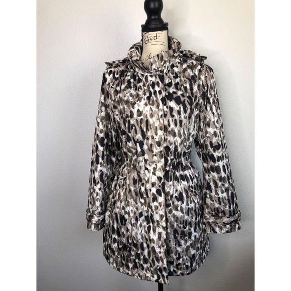 Alfani Raincoat Windbreaker Leopard 